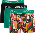 AC&Co/Altınyıldız Classics Desenli Pamuklu Esnek 3'lü Boxer Paketi