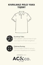 AC&Co/Altınyıldız Classics Erkek Çekmeyen Pamuklu Slim Fit Kıvrılmaz Polo Yaka Basic Tişört
