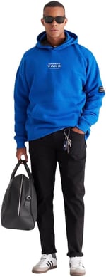 AC&Co/Altınyıldız Classics Oversize Fit Bol Kesim Kapüşonlu İçi Polarlı Pamuklu Sweatshirt