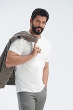 AC&Co/Altınyıldız Classics Slim Fit Bisiklet Yaka 3'lü%100 Pamuk Tişört Paketi