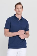 AC&CO/Altınyıldız Classics Slim Fit Dar Kesim Kıvrılmaz Polo Yaka Kısa Kollu Tişört