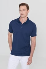 AC&CO/Altınyıldız Classics Slim Fit Dar Kesim Kıvrılmaz Polo Yaka Kısa Kollu Tişört