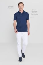 AC&CO/Altınyıldız Classics Slim Fit Dar Kesim Kıvrılmaz Polo Yaka Kısa Kollu Tişört