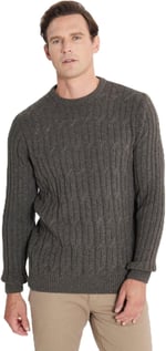 AC&Co/Altınyıldız Classics Standart Fit Normal Kesim Bisiklet Yaka Jakarlı Triko Kazak