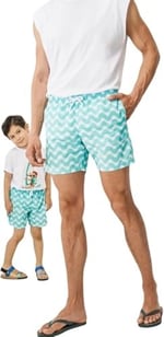 AC&Co/Altınyıldız Classics Standart Fit Normal Kesim Cepli Hızlı Kuruyan Desenli Deniz Şortu Regular fit Erkek Normal Bel,Dokuma Yetişkin - Seçenekler: 5-6 Yıl, 6-7 Yıl