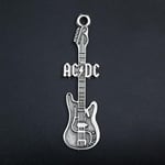 AC/DC Elektro Gitar Örme Zincir Kolye - Gümüş Kaplama - Erkek Kadın Kolye - No:1559