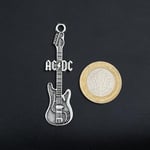AC/DC Elektro Gitar Örme Zincir Kolye - Gümüş Kaplama - Erkek Kadın Kolye - No:1559