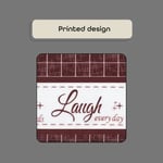 Achim Home Furnishings Live, Love, Laugh - Baskılı Kat & Kısa Perde Seti - 58x36 - Bordo