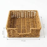 Açık Hasır Peçetelik Doğal Rattan Peçete Tutucu Masaüstü Organizer
