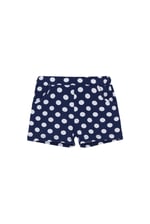 Açık Lacivert Kız Çocuk Polka-Dot Desen Cepli Şort