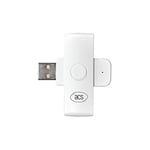 ACS ACR39U-N1 PocketMate II, USB çip kart okuyucu, akıllı kart okuyucu, küçük katlanabilir (beyaz)