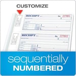Adams Business-forms TC1182 receipt kitap, 7 .63 X 11, üç parça CARBONLESS, 100 forms