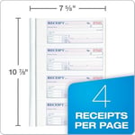 Adams Business-forms TC1182 receipt kitap, 7 .63 X 11, üç parça CARBONLESS, 100 forms