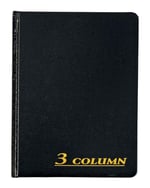 Adams Hesap Defteri, 17,78 x 23,50 cm, Siyah, 3 Sütun, 80 Sayfa (ARB8003M)