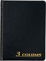 Adams Hesap Defteri, 17,78 x 23,50 cm, Siyah, 3 Sütun, 80 Sayfa (ARB8003M)
