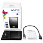 ADATA HV620S - 4 TB, USB 3.2 Gen.1'li harici sabit disk, siyah