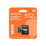 ADATA Premier Pro 512GB microSDXC/SDHC UHS-I U3 Class 10(V30S) Bellek Kartı, Siyah