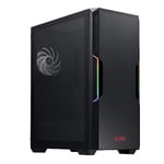 ADATA XPG GÜÇLÜ Orta Boy Bilgisayar Kasası, ATX/Micro ATX, Mini-ITX, Kompakt Boyut, Temperli Cam Yan Panel, I/O USB 3.0 Bağlantı Noktası, Siyah