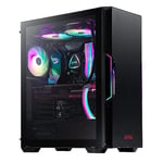 ADATA XPG GÜÇLÜ Orta Boy Bilgisayar Kasası, ATX/Micro ATX, Mini-ITX, Kompakt Boyut, Temperli Cam Yan Panel, I/O USB 3.0 Bağlantı Noktası, Siyah