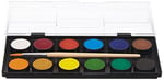 Adel Suluboya, 12 Renk, 24 mm Tablet, Canlı ve Parlak Renkler, Fırça İçerir - Bedenler: 24 Mm, 30Mm