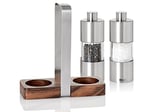 AdHoc ME01 Set Karabiber ve Tuz Değirmeni MENAGE CLASSIC (Baharatsız), Paslanmaz Çelik/Akasya Ağacı/Akrilik