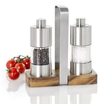 AdHoc ME01 Set Karabiber ve Tuz Değirmeni MENAGE CLASSIC (Baharatsız), Paslanmaz Çelik/Akasya Ağacı/Akrilik