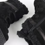 Adia Nubuk Peluş Kürklü Kız Çocuk Bot Siyah