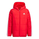 adidas 3-Stripes Padded Jacket Kids, Better Scarlet, 7-8 Yaş