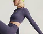 adidas Asmc Tst Crop L Kadın Uzun Kollu Antrenman Üstü IW6370 Mor