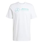 adidas Erkek Mercedes - AMG Petronas Formula One Team DNA Grafik Tişört, BEYAZ/SEMİRU