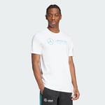 adidas Erkek Mercedes - AMG Petronas Formula One Team DNA Grafik Tişört, BEYAZ/SEMİRU
