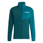 adidas Erkek Terrex Multi CLIMAWARM Tam Fermuarlı Tech Polar Ceket