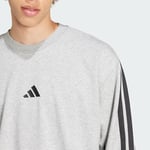 adidas Essentials 3-Stripes French Terry Sweatshirt Siyah-Beyaz, JE0016