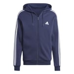 adidas Essentials Fleece 3-Stripes Full-Zip Hoodie