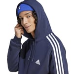 adidas Essentials Fleece 3-Stripes Full-Zip Hoodie
