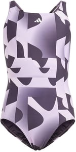 Adidas Kız Performance 3 şeritli Graphic mayo, çocuk mayosu