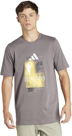 adidas M Hiit G T Erkek Günlük Tişört IS7106 Kahverengi