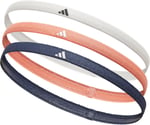 adidas Üniseks Yetişkin Gri, Coral Fusion, Shadow Navy Saç Bantları | Likradan elastik saç lastikleri, kaymaz silikon şeritli. Antrenman ve spor için ideal aksesuar. Standart beden.