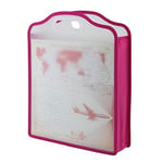 Advantus Storage Studios Genişletilebilir kağıt folyo tutucu, plastik, pembe/beyaz, büyük