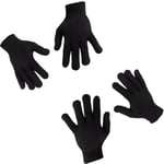 AEE® 2 Çift Kışlık Eldiven – Unisex Örme Siyah Eldiven | Erkek Kadın Eldiven | Sıcak Tutan Yumuşak Kumaş, Günlük ve Outdoor Kullanım İçin