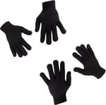 AEE® 2 Çift Kışlık Eldiven – Unisex Örme Siyah Eldiven | Erkek Kadın Eldiven | Sıcak Tutan Yumuşak Kumaş, Günlük ve Outdoor Kullanım İçin