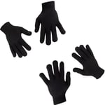 AEE® 2 Çift Kışlık Eldiven – Unisex Örme Siyah Eldiven | Erkek Kadın Eldiven | Sıcak Tutan Yumuşak Kumaş, Günlük ve Outdoor Kullanım İçin