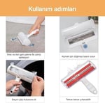 AEE® 3'lü Kedi Köpek Tüy Toplama Seti Tiftik Toplayıcı Yıkanabilir Tüy Rulosu Hazneli Tüy Toplama Gırgırı Eşya Koltuk Kıyafet Tüy Temizleme Aparatı