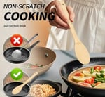 AEE® 5'li Büyük Boy Doğal Bambu Kaşık Spatula Mutfak Tahta Kaşık Seti 30cm
