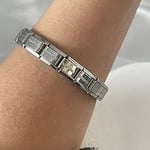 AEE® Erkek Bileklik Paslanmaz Çelik İtalyan Charm kişiselleştirilebilir Unisex Kadın Bileklik