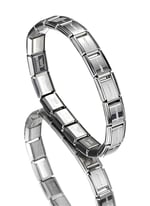AEE® Erkek Bileklik Paslanmaz Çelik İtalyan Charm kişiselleştirilebilir Unisex Kadın Bileklik