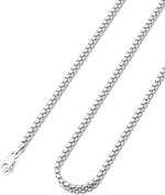 AEE® Erkek Çelik Kolye Paslanmaz Gümüş Renk İç İçe Geçmeli 3/4/5mm Arnavut Örme Asansör Unisex Kolye