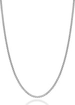 AEE® Erkek Çelik Kolye Paslanmaz Gümüş Renk İç İçe Geçmeli 3/4/5mm Arnavut Örme Asansör Unisex Kolye