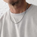 AEE® Erkek Çelik Zincir Kolye Gümüş Renk Chavin Angelus Lufigo Unisex Kadın Kolye
