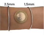 AEE® Unisex Çelik Bileklik İtalyan Halat Yılan Charm Takılabilir Erkek ve Kadın Bileklik